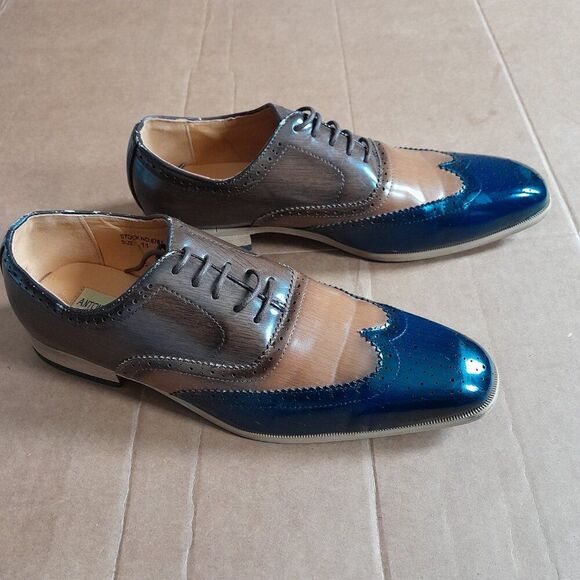 Antonio Cerrelli Elite Men’s Dress Shoes Brown 3-Tone Leather Wingtip Size 11 main image 6